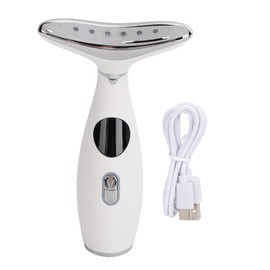 Face Neck Lifting Massager Colorful Lighting Microcurrent Neck Skin Tightening Device with Vibration Heating