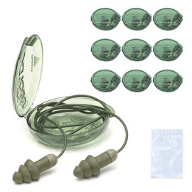MOLDEX CamoRockets 10 Pairs 6485 Ear Plugs with Cord Cord for Sound Insulation, Snoring, Sleep Goods, Reusable, Washable with Water