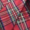Red Lurex Tartan Plaid Taffeta Fabric with Metallic Gold, 57"