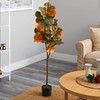 Nearly Natural 4.5ft. Autumn Fiddle Leaf Artificial Fall Tree