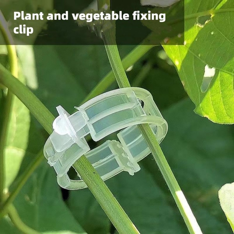 Dladhict 100PCS Secured Plastic Plant Clip, Upgrade Grape and Tomato