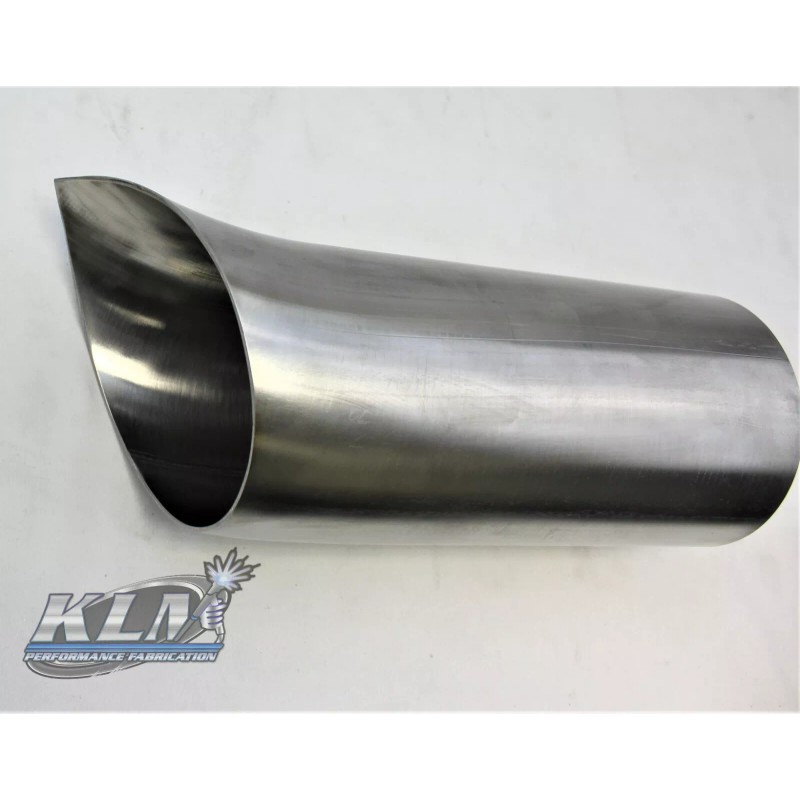 KLM Tear Drop Exhaust Tip 1.5" Stainless Steel With Aluminum