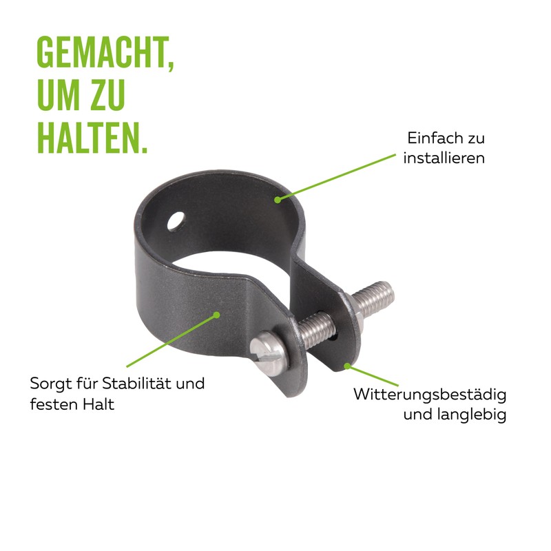 GAH-Alberts 655204 Brace Clamp - Plastic-Coated - Green, 655310