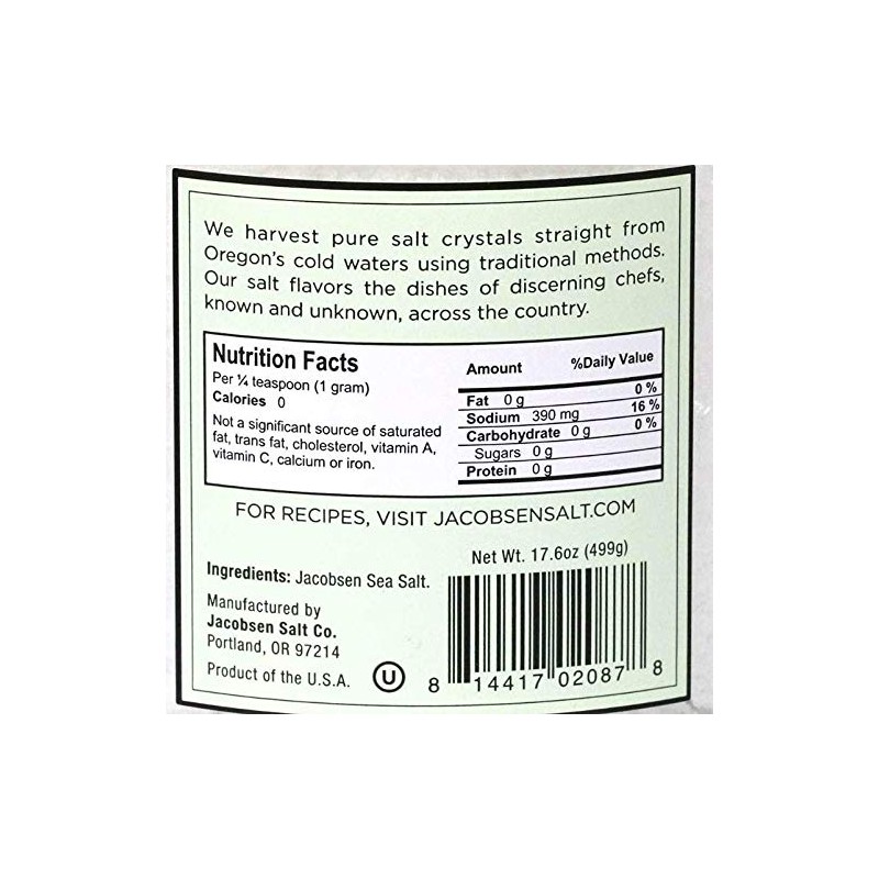 Jacobsen Salt Co. Pure Flake Finishing Salt, 17.6 Ounce