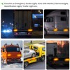 Upgraded 2pcs Magnetic Strobe Flashing Hazard Amber beacon Lights for