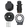 7 Pin Trailer Plug Socket with Gasket Bracket Kit Wiring
