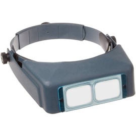 Donegan DA-2 OptiVISOR Headband Magnifier, 1.5X Magnification Glass Lens Plate, 20" Focal Length