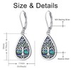 Tree of Life Earrings 925 Sterling Silver Abalone Shell Tree