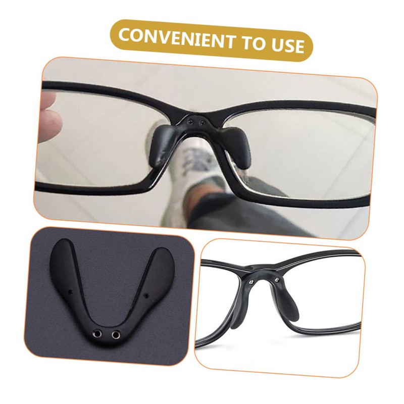 Tofficu 4Pcs Adjustable Nose Pads for Glasses Anti-Slip Eyeglass Nose