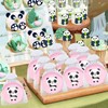 Elecrainbow 15 Pack Panda Mini Coin Purses with Keyring for