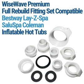 WiseWave Premium Full Rebuild Set: Compatible with Lay Z Spa SaluSpa Coleman Portable Inflatable Bubble Hot Tubs Spa AirJet and HydroJet Models Durable Easy-Fit Spa Repair Leak