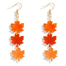 Fall Earrings Maple Leaf Earrings for Women Girls Vintage Autumn Earrings Thanksgiving Dangle Earrings Jewelry Gifts