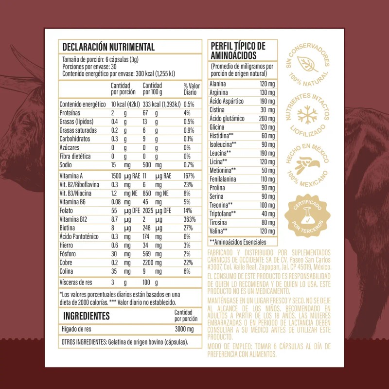 Yeke Holy Liver Multivitamínico Q10 Hígado Res Orgánico Sin Sabor