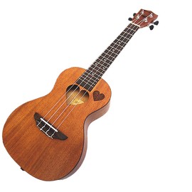 Woodnote/Sweet Double Heart with Nice sound 24" Mahogany Concert Ukulele + Carrying bag