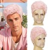 Short Pink Wig for Men, Light Pink Synthetic Halloween Wig