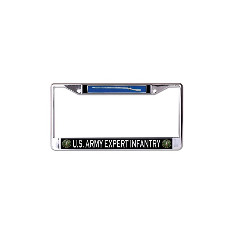 U.S. Army Expert Infantry Chrome License Plate Frame
