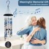 Blue Hydrangea Wind Chimes for Outside,Memorial Wind Chimes for Loss