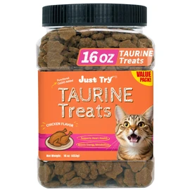 Just Try Taurine for Cats Treats with Vitamins Coenzyme Q10, 16 OZ