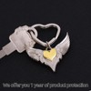 GZXYA Guardian Angel Keyring Lucky Charm Pendant, Angel with Hearts