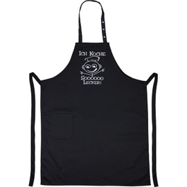 EXPRESS-STICKEREI Women's / Men's Apron with Funny Saying Ich koche SOOOOO LECKER Embroidered Cooking Apron Adjustable with Pocket BBQ Apron Bib Apron Women Kitchen Apron Gift Mum Grandpa Grandma