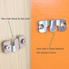 ULIFESTAR Furniture Flush Mount Bracket,Stainless Steel Picture Hanger Hook,Headboard Wall