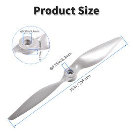 FOCMKEAS 3 Pcs 1070 10×7" Propeller Prop,Remote Control Propeller,Rc Quadcopter Propellers,Gray Nylon Drone Propellers for Stunt Planes Gliders Flying Wings Delta Wings Drones