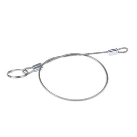 Thorn Loop Wire Rope Lanyard Cable Tether Stainless Steel with Split Rings (12inch Length Silver)