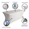 Velleman Table Cover Table Cover Husse Stretch Rectangular Washable White