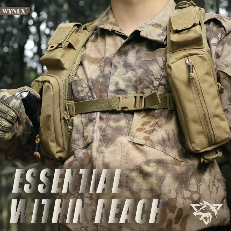 WYNEX Molle Accessories Pouch with Two Version, Backpack Strap Shoulder
