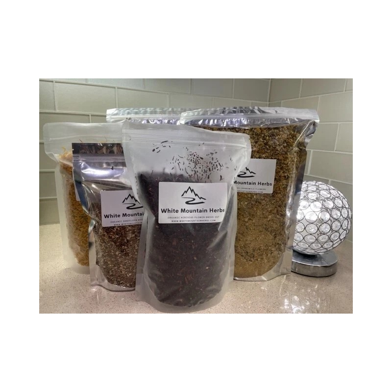 WM Herbs Wild Crafted Marshmallow Root Dried Cut ~ 4