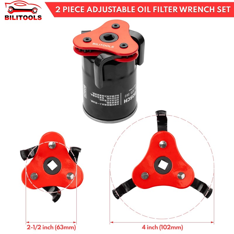 BILITOOLS Oil Filter Removal Tool, Universal Oil Filter Wrench Set