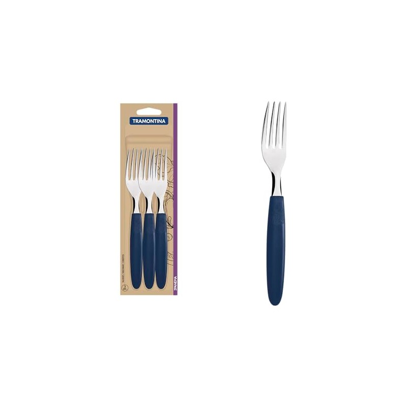 Tramontina Set Forchette Tavola Colore blu Ipanema 3 Pezzi