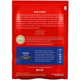 Community Coffee House Blend, Medium-Dark Roast Pre-Measured Coffee Packs, 3.0 Ounce Each (Box of 20)