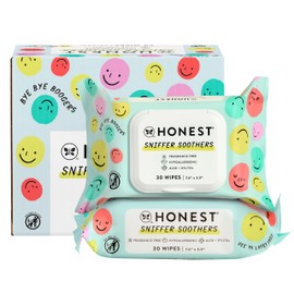 The Honest Company Plant-Based Snot Removing Wipes, Soothing Nose with Aloe, Hypoallergenic for Sensitive Skin, EWG Verified Fragrance-Free, 60 Count