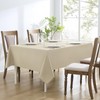 Aocoz Faux Linen Rectangle Tablecloths 60x102 Inch Natural Waterproof Table