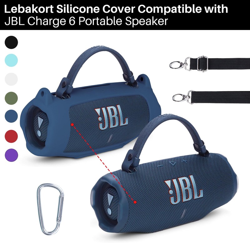 Lebakort Silicone Cover Compatible with JBL Charge 6 Portable Speaker
