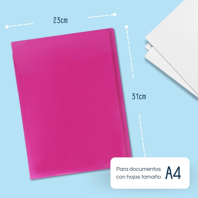 RAYLU PAPER - A4 Folder with Clear Sleeves Made of
