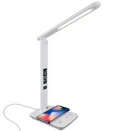 Theralite Carex Radiance Bright Light Therapy Sun Lamp, 10000 LUX Therapy Lamp, LED Bright White Light with Adjustable Brightness, Alarm Clock, Wireless Charging Station, USB Port, White