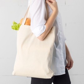 SAKETOS Fabric Bag 38 x 42 cm - Tote Bag - Fabric Bag for Painting Unprinted 1, 5, 10, 25, 50 Pieces - Cotton Bag with Two Long Handles - Carry Bag, Shopping Bags, natural