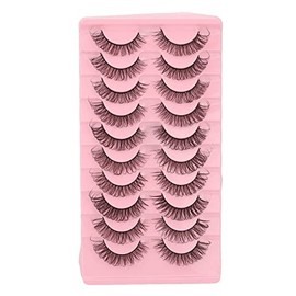 Paquete de Pestañas Postizas Naturales 3D, 10 Pares, Reutilizables y s, Volumen Largo y Grueso, Kits DD Wispy
