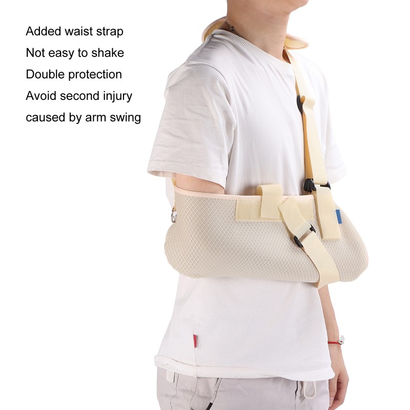 Ober Arm Sling Comfortable Adjustable Shoulder Immobilizer with Waist Strap