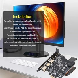 USB PCIe Card, PCIe to USB 3.2 Gen 1 Card 20Gbps 5 Port (3 USB Type A & 2 USB Type C Ports) PCI Express Expansion Card for for Linux for OS X PC