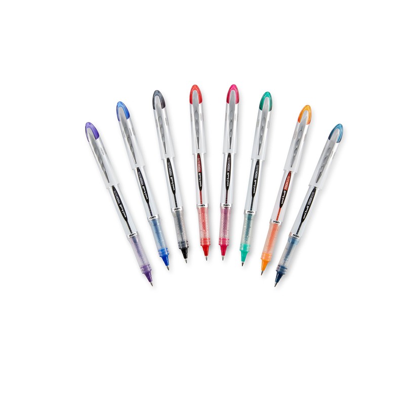 Uniball Vision Elite Rollerball Pens; Assorted Pens Pack of 8;