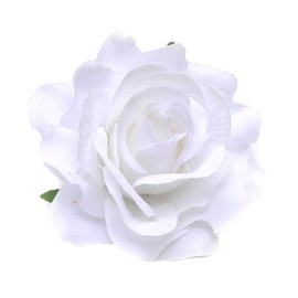 VEICOSTT Women Rose Flower Hair Clip Hair Accessories Flower Brooch Pin ZFJ11 (White)