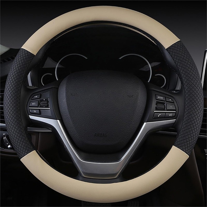 SFONIA Car Steering Wheel Cover Steering Wheel Protector PU Leather