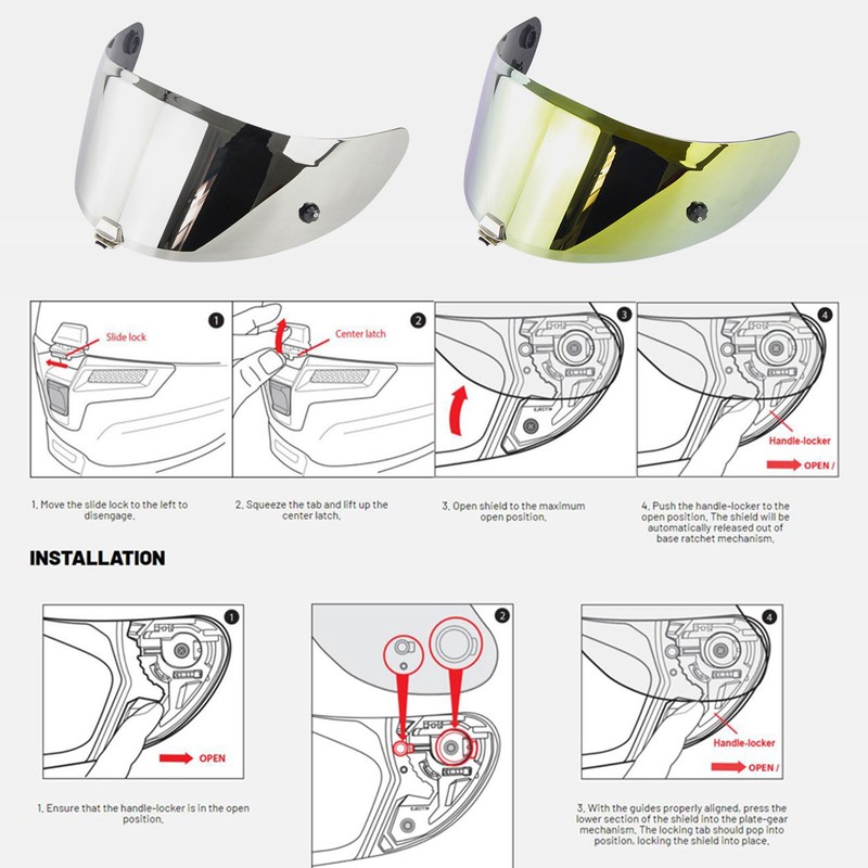 Motorcycle Helmet Visor Motorcycle Face Shield Helmet Accessories Replacement for
