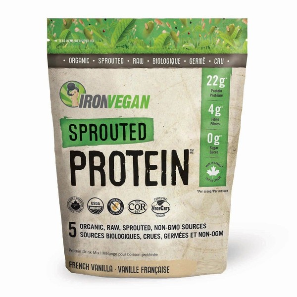 Iron Vegan Sprouted Protein French Vanilla 1kg