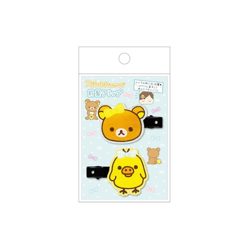 San-X Rilakkuma Bangs Clip Rilakkuma & Kiiroitori FE42501 H35 x