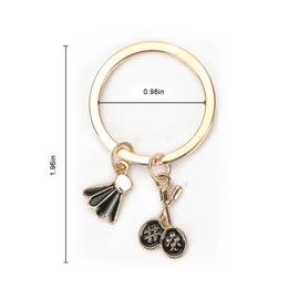 SHTALHST Stainless Steel Badminton Keychain, Sport Lover Gift for Friends, Family, and Coaches,Ideal Friendship Gift for Women, Birthday, Christmas, and Valentine's Day,MIn Sport Keychain