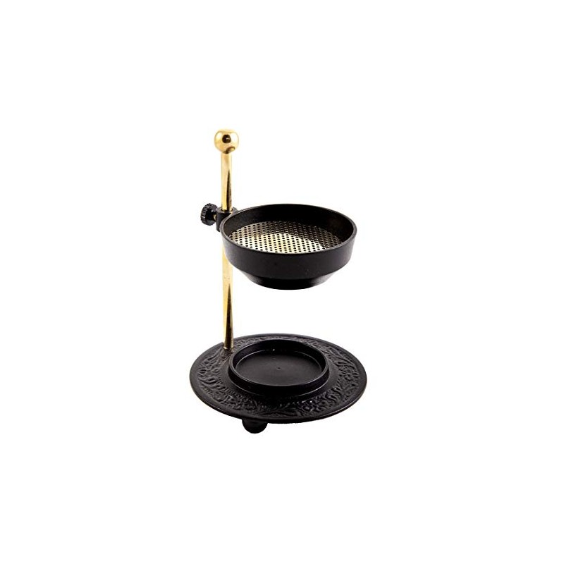 NKlaus Smoke Burner Modern Style Made of Brass Powder-Coated Black
